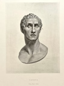 ANTIQUE PRINT AFTER ANTONIO CANOVA NEOCLASSICAL BUST
