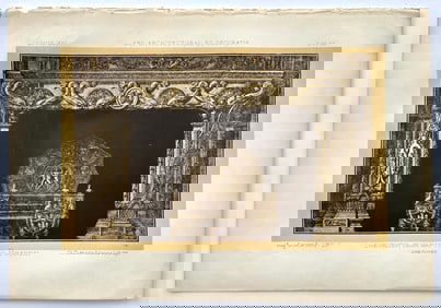 ANTIQUE PIRANESI PRINT CHIMNEY DESIGN