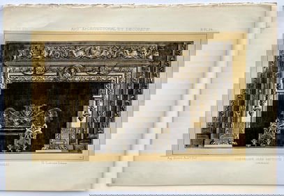 ANTIQUE PIRANESI PRINT CHIMNEY DESIGN