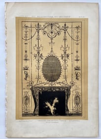 ANTIQUE PIRANESI PRINT CHIMNEY DESIGN