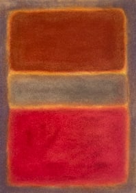 ABSTRACT OIL ON PAPER PAINTING