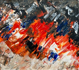 MODERNIST ACRYLIC ON CANVAS