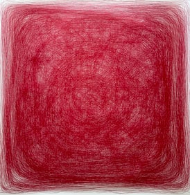 LARGE DRAWING RED INK ON PAPER