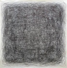 LARGE BLACK INK ON PAPER DRAWING