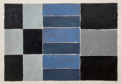 MODERN OIL ON PAPER PAINTING