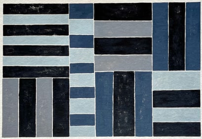 MODERN OIL ON PAPER PAINTING