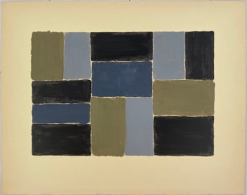 MODERN OIL ON PAPER PAINTING