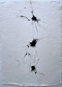 ORIGINAL LARGE INK ON HANDMADE PAPER DRAWING