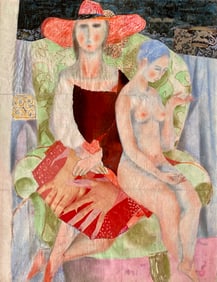 FRENCH WATERCOLOR AND COLLAGE NADINE BOERI-VEFOUR