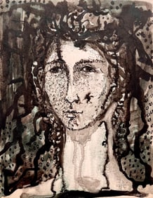 FRENCH SURREALIST WATERCOLOR JACQUES BOERI