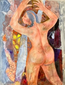 FRENCH SURREALIST WATERCOLOR NADINE BOERI-VEFOUR