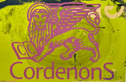 PETER MARS SIGNED ORIGINAL SILKSCREEN PRINT YELLOW GOLD