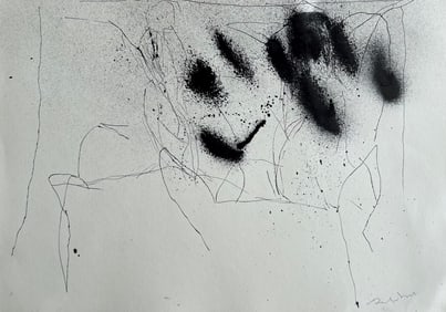 FRENCH ABSTRACT DRAWING ON PAPER
