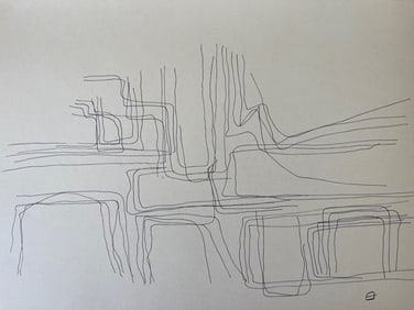 MINIMALIST INK ON PAPER DRAWING