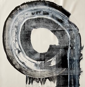 ABSTRACT MINIMALIST ACRYLIC ON CANVAS PAINTING 42X42 IN