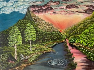 ORIGINAL OIL ON CANVAS VINTAGE PAINTING