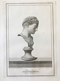 18th C ROMAN BUST ENGRAVING GIOVANNI CASANOVA