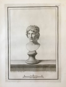 18th C ROMAN BUST ENGRAVING GIOVANNI CASANOVA