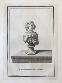 18th C NEOCLASSICAL ROMAN BUST ENGRAVING
