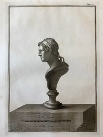 18th C NEOCLASSICAL ROMAN BUST ENGRAVING
