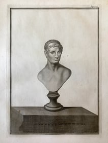 18th C NEOCLASSICAL ROMAN BUST ENGRAVING