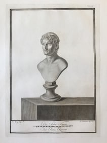 18th C NEOCLASSICAL ROMAN BUST ENGRAVING