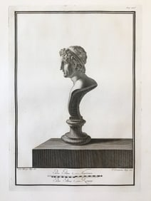 18th C NEOCLASSICAL ROMAN BUST ENGRAVING