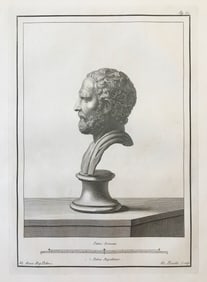 18th C NEOCLASSICAL ROMAN BUST ENGRAVING