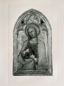 LARGE RELIGIOUS ETCHING AFTER BARNA DA SIENA? ST MARY MAGDALEN