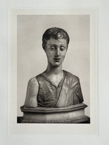 LARGE ETCHING PRINT AFTER DONATELLO BUST St JOHN THE BAPTIST