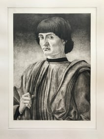 ETCHING AFTER ANDREA DEL CASTAGNO PORTRAIT OF YOUNG MAN