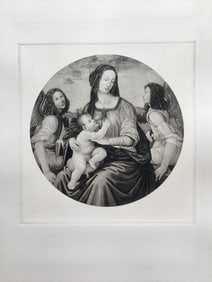 ETCHING AFTER LORENZO DI CREDI MADONNA WITH CHILD