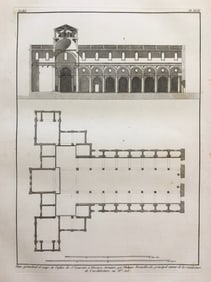 RARE ARCHITECTURAL ENGRAVING PHILIPPE BRUNELLESCHI XVe