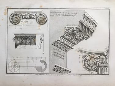 RARE ANTIQUE ARCHITECTURAL ENGRAVING BRAMANTE