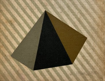 MINIATURE VINTAGE GEOMETRIC PAINTING