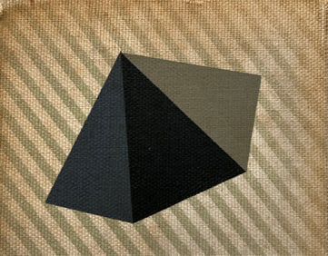 MINIATURE VINTAGE GEOMETRIC PAINTING