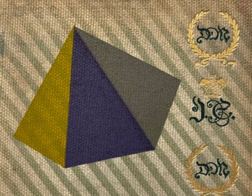 MINIATURE VINTAGE GEOMETRIC PAINTING