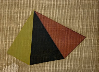 MINIATURE VINTAGE GEOMETRIC PAINTING