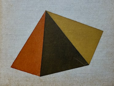 MINIATURE VINTAGE GEOMETRIC PAINTING