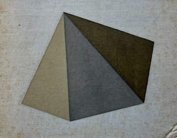 MINIATURE VINTAGE GEOMETRIC PAINTING