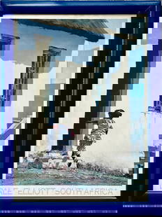 DALE ELLIOTT SOUTH AFRICA PRINT: DALE ELIOTT SOUTH AFRICA FRAMED PRINT. TOTAL FRAME SIZE: 21.5 X 29 INCHES APPROX. SHIPPING IN THE U.S VIA USPS PRIORITY MAIL $50