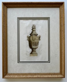 Jean Marot Framed Antique Etching “Vases