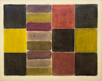 ORIGINAL VINTAGE GEOMETRIC ABSTRACTION PAINTING
