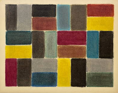ORIGINAL VINTAGE GEOMETRIC ABSTRACTION PAINTING: VINTAGE ABSTRACT OIL PASTEL ON PAPER BOARD. SIZE: 11 X 14 INCHES APPROX. UNFRAMED. UNSIGNED. SHIPPING IN THE U.S VIA USPS PRIORITY MAIL $20