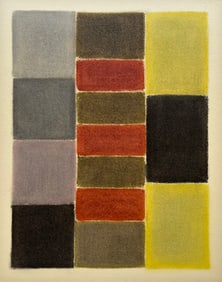 ORIGINAL VINTAGE GEOMETRIC ABSTRACTION PAINTING