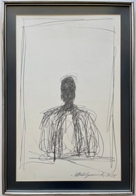 ALBERTO GIACOMETTI FRAMED VINTAGE PRINT GALERIE CLAUDE BERNARD PARIS