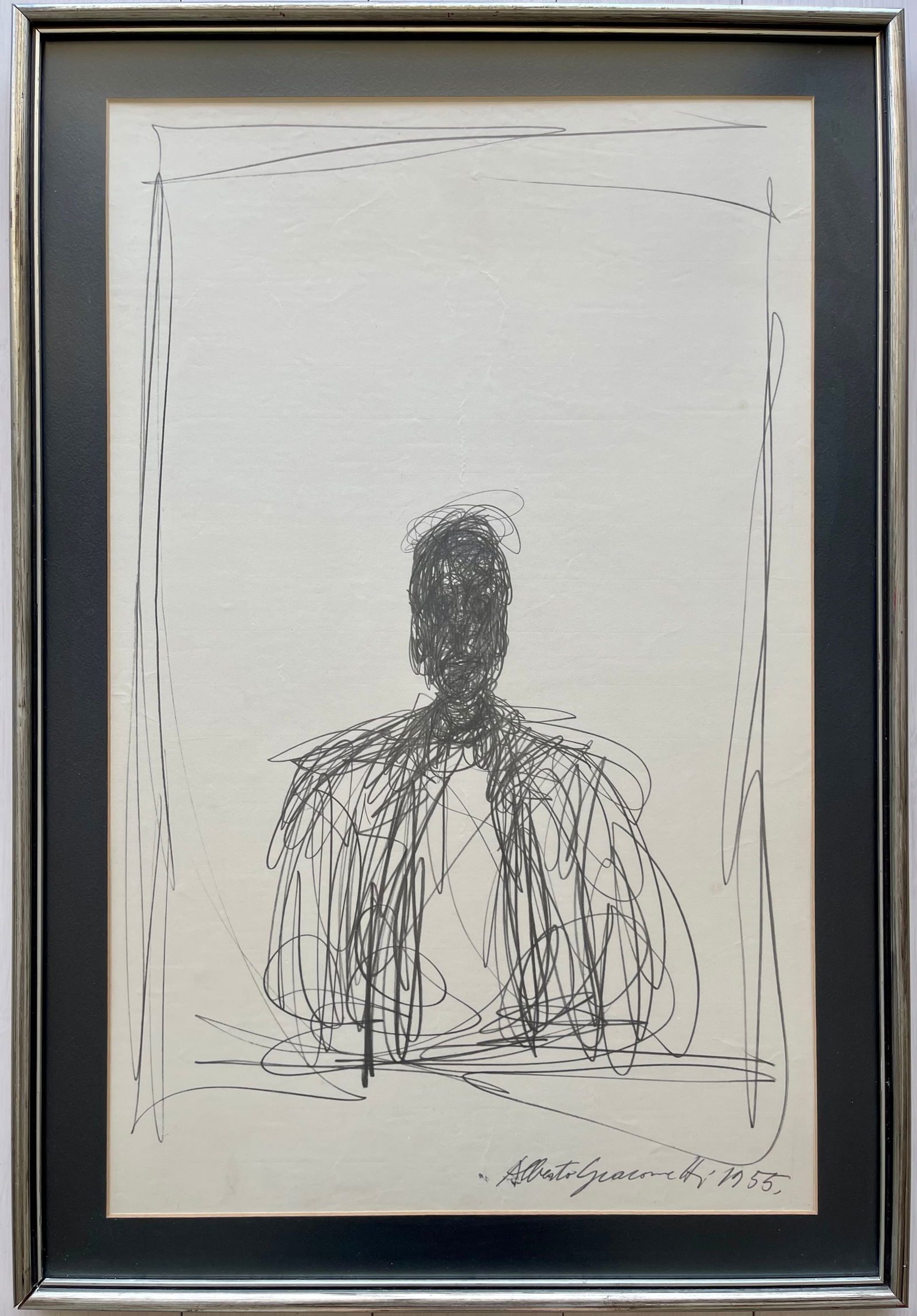 ALBERTO GIACOMETTI FRAMED VINTAGE PRINT GALERIE CLAUDE BERNARD PARIS (1 of 6)