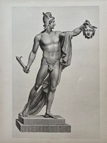 ANTIQUE PRINT AFTER ANTONIO CANOVA "PERSEUS"