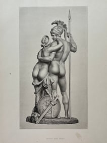 ANTIQUE PRINT AFTER ANTONIO CANOVA "VENUS & MARS"