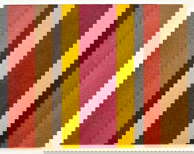 VINTAGE GEOMETRIC PAINTING: ORIGINAL OIL ON PAPER BOARD. SIZE: 8 X 10 INCHES APPROX. PAINTING IS UNFRAMED. SHIPPING IN THE U.S VIA USPS PRIORITY MAIL $16